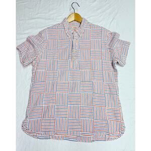 Brooks Brothers Red Fleece  Patchwork Polo Shirt men’s Size Large multicolor